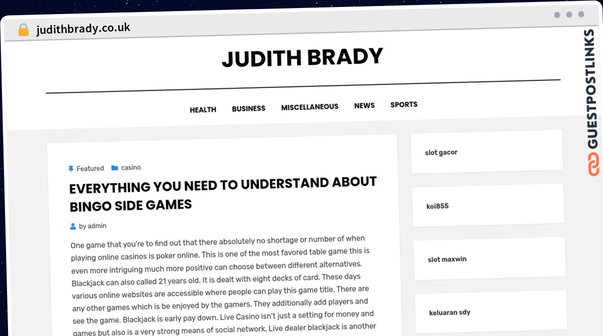 Publish Guest Post on judithbrady.co.uk