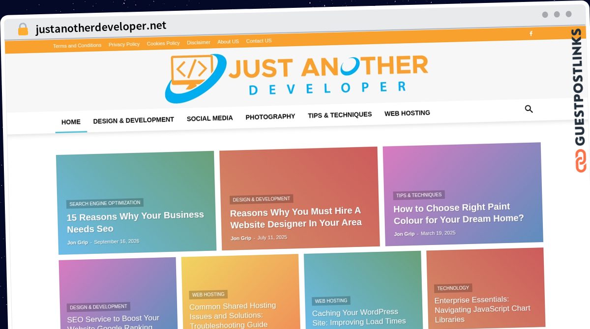 Publish Guest Post on justanotherdeveloper.net
