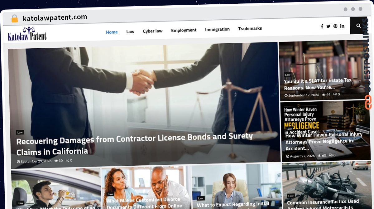 Publish Guest Post on katolawpatent.com
