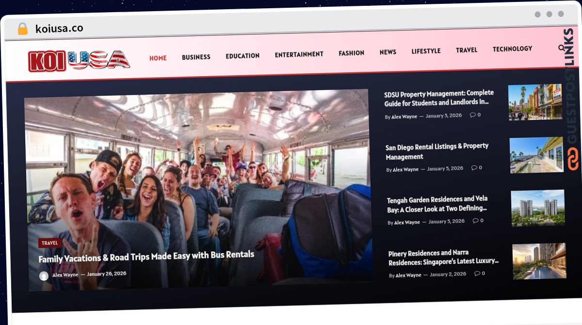 Publish Guest Post on koiusa.co
