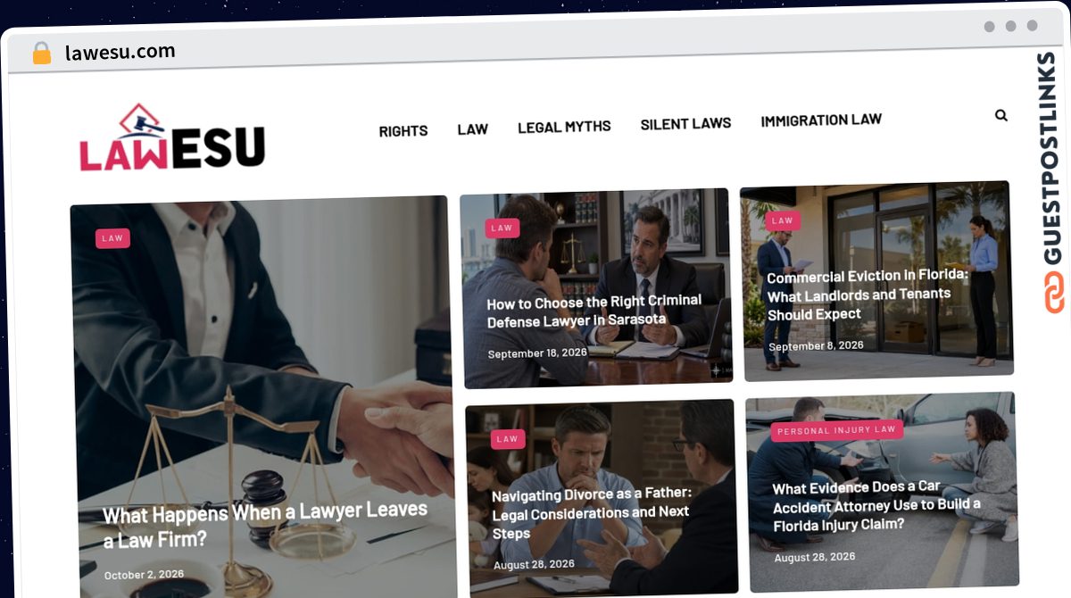 Publish Guest Post on lawesu.com