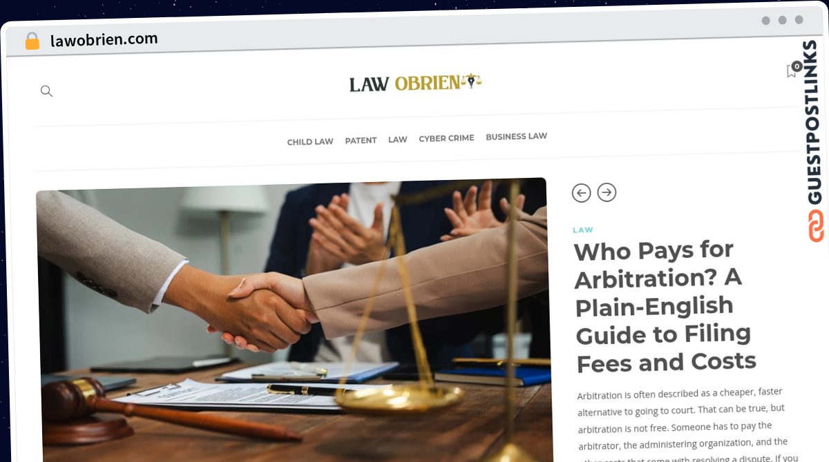 Publish Guest Post on lawobrien.com
