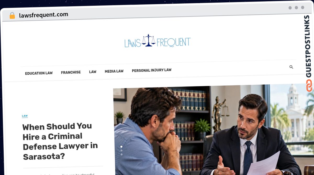 Publish Guest Post on lawsfrequent.com