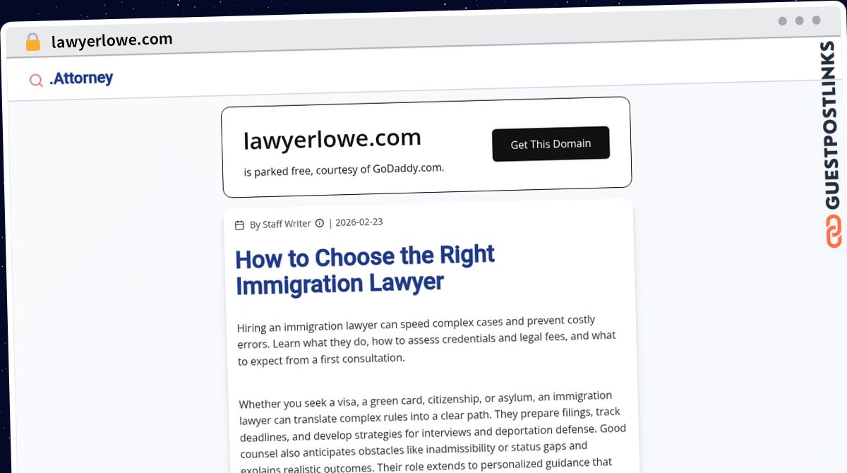 Publish Guest Post on lawyerlowe.com