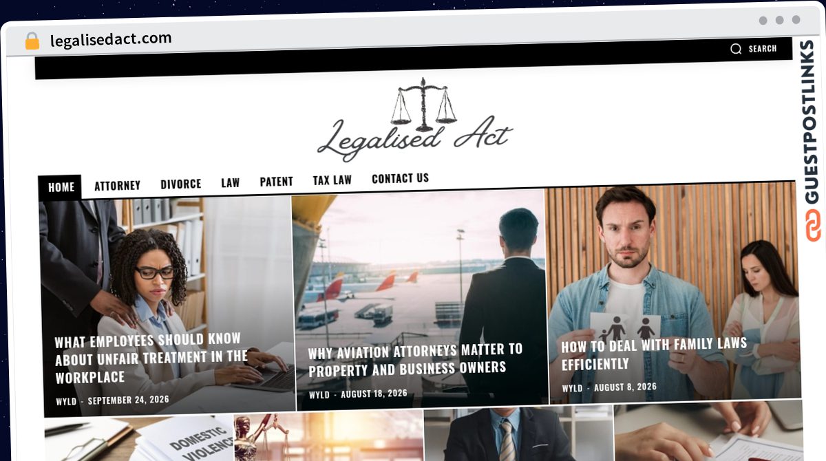 Publish Guest Post on legalisedact.com