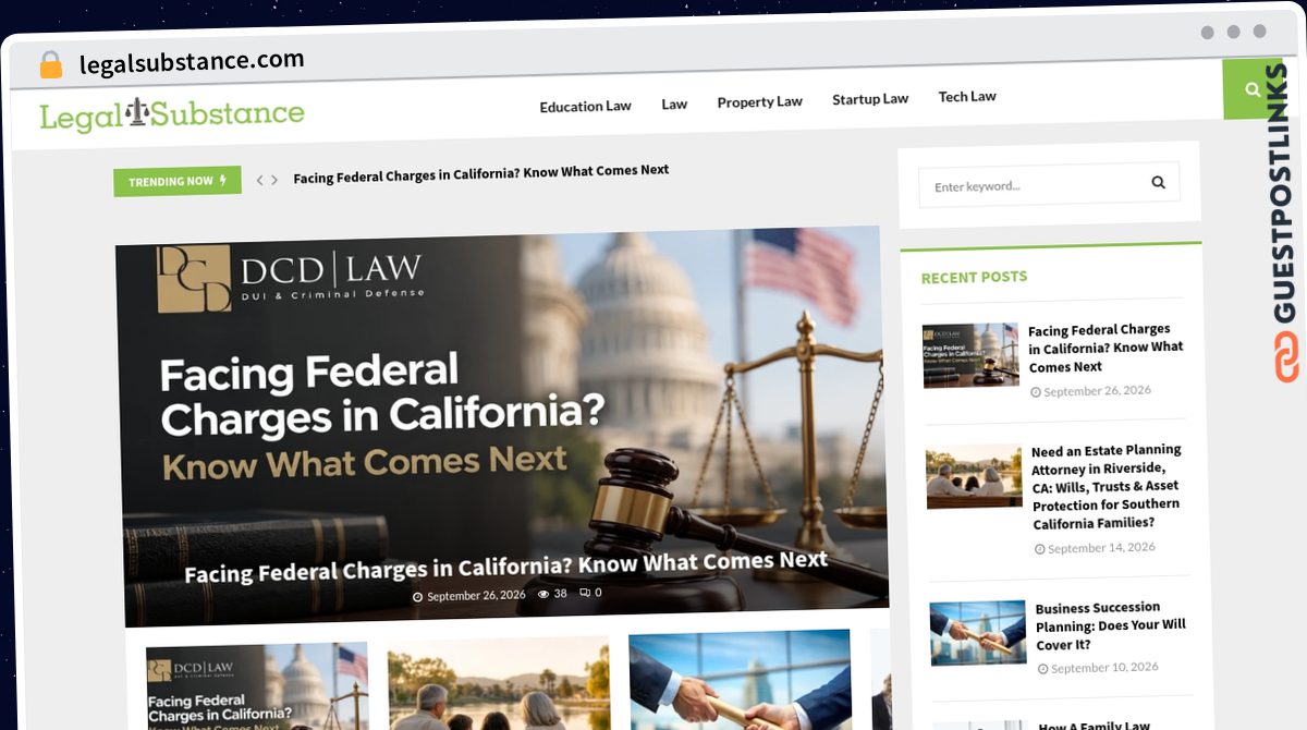 Publish Guest Post on legalsubstance.com