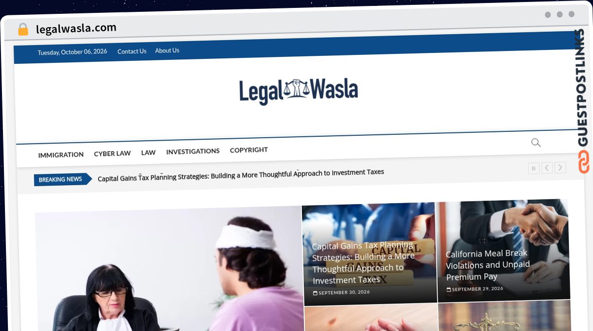 Publish Guest Post on legalwasla.com