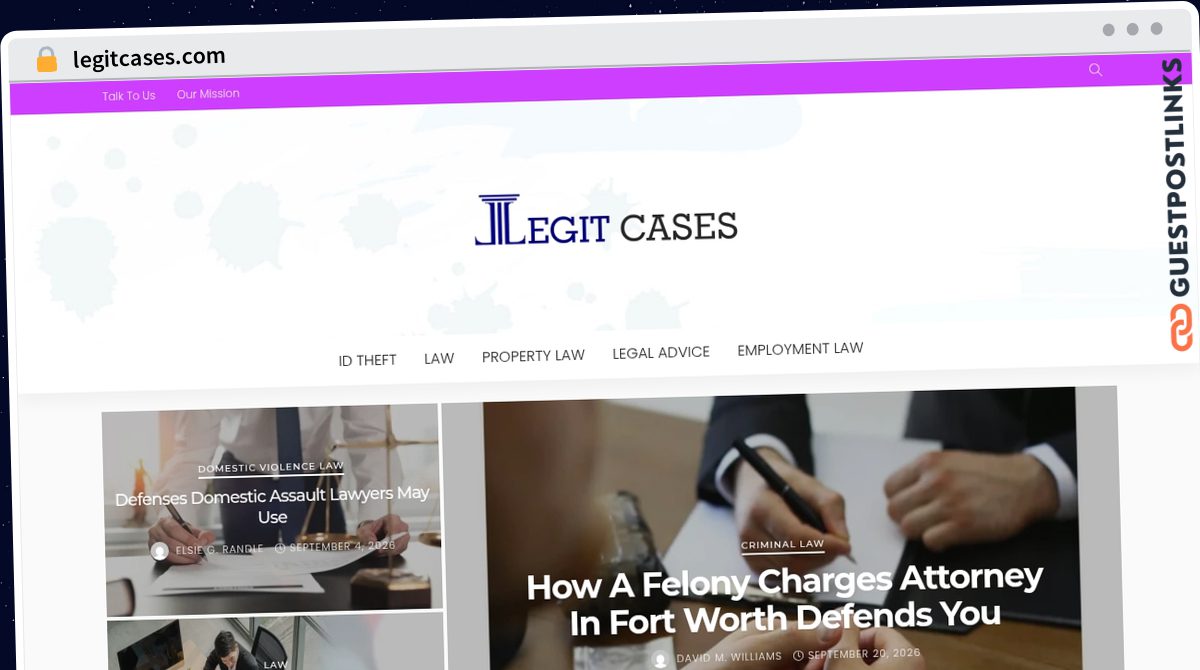 Publish Guest Post on legitcases.com