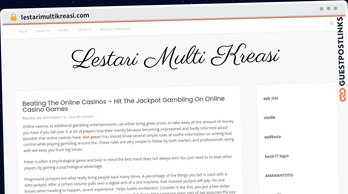 Publish Guest Post on lestarimultikreasi.com