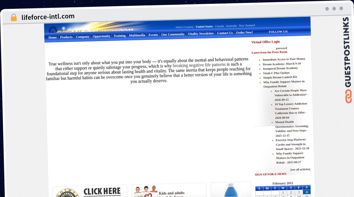 Publish Guest Post on lifeforce-intl.com