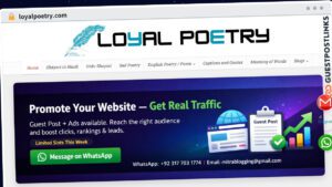 Publish Guest Post on loyalpoetry.com