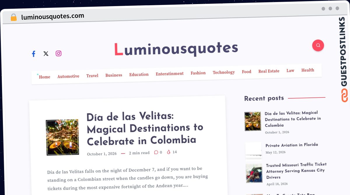 Publish Guest Post on luminousquotes.com