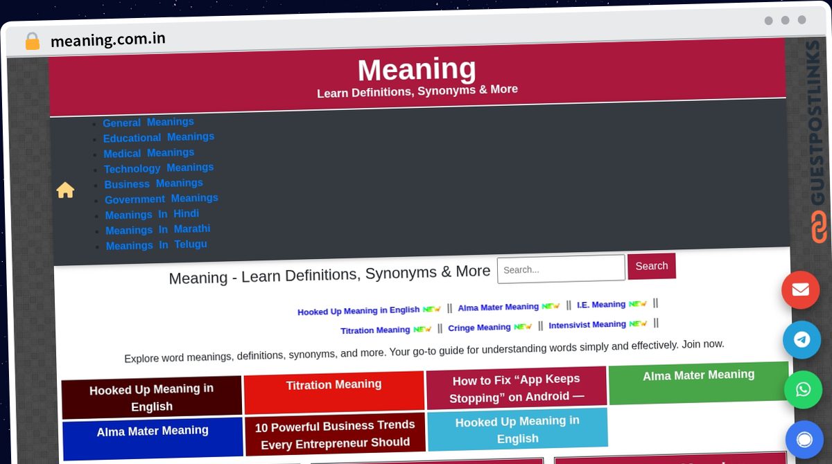 Publish Guest Post on meaning.com.in