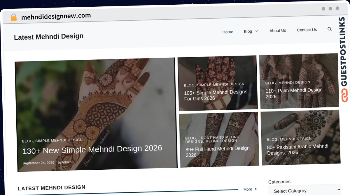 Publish Guest Post on mehndidesignnew.com