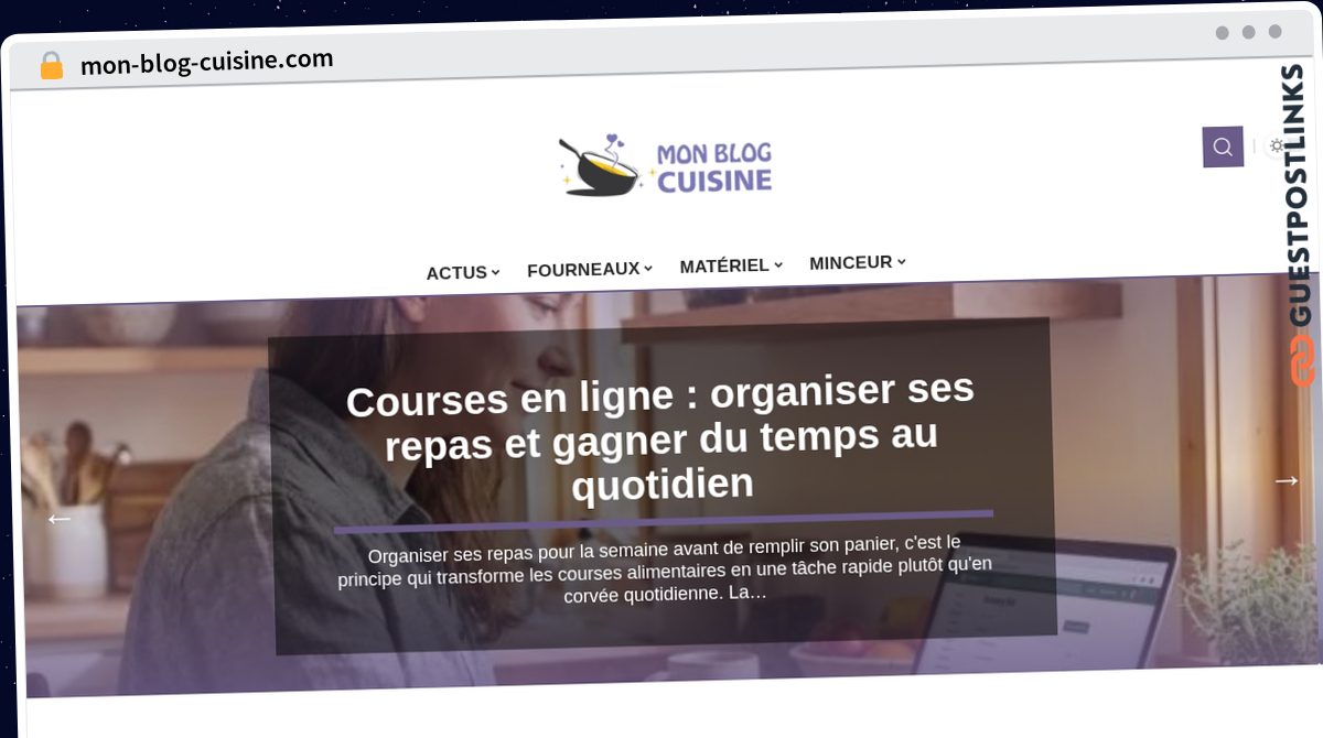 Publish Guest Post on mon-blog-cuisine.com