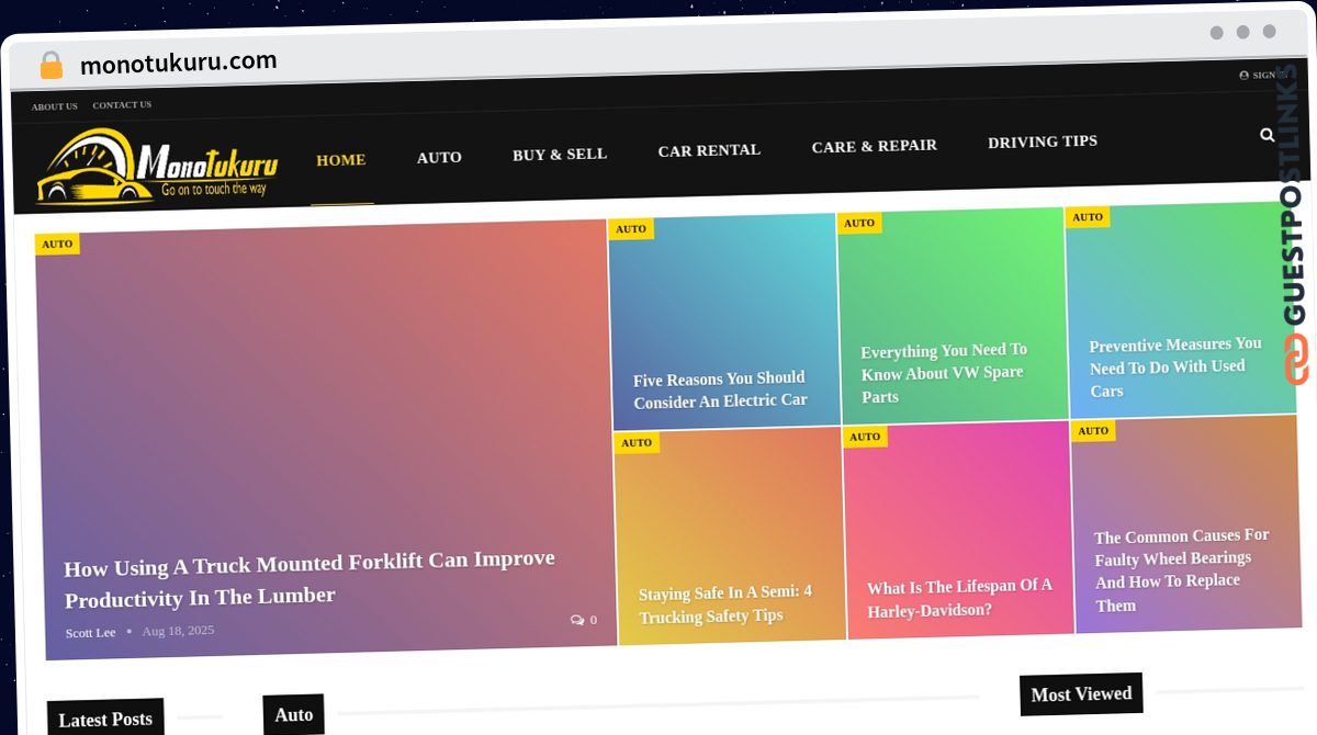 Publish Guest Post on monotukuru.com