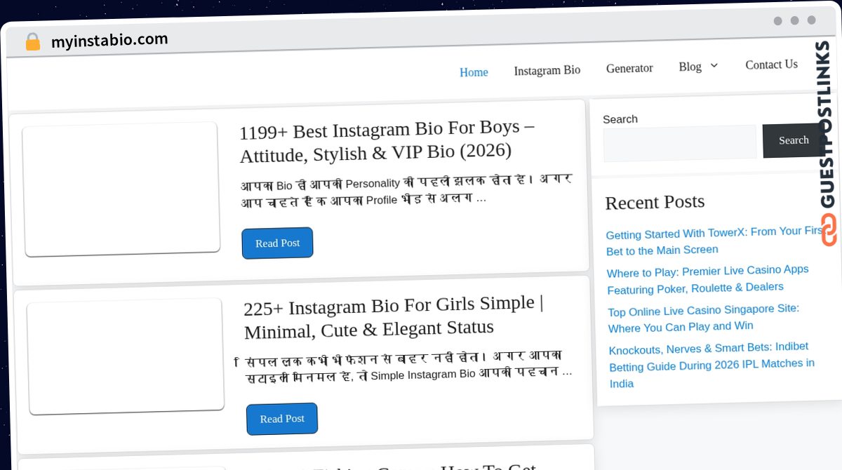 Publish Guest Post on myinstabio.com