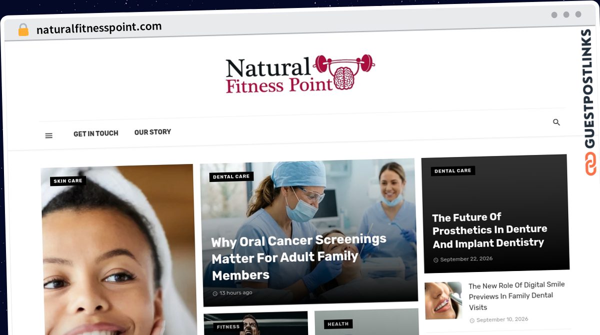 Publish Guest Post on naturalfitnesspoint.com