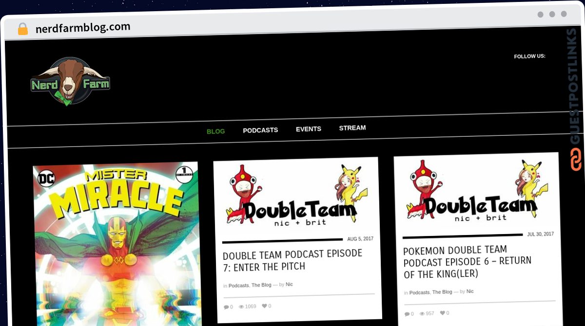 Publish Guest Post on nerdfarmblog.com