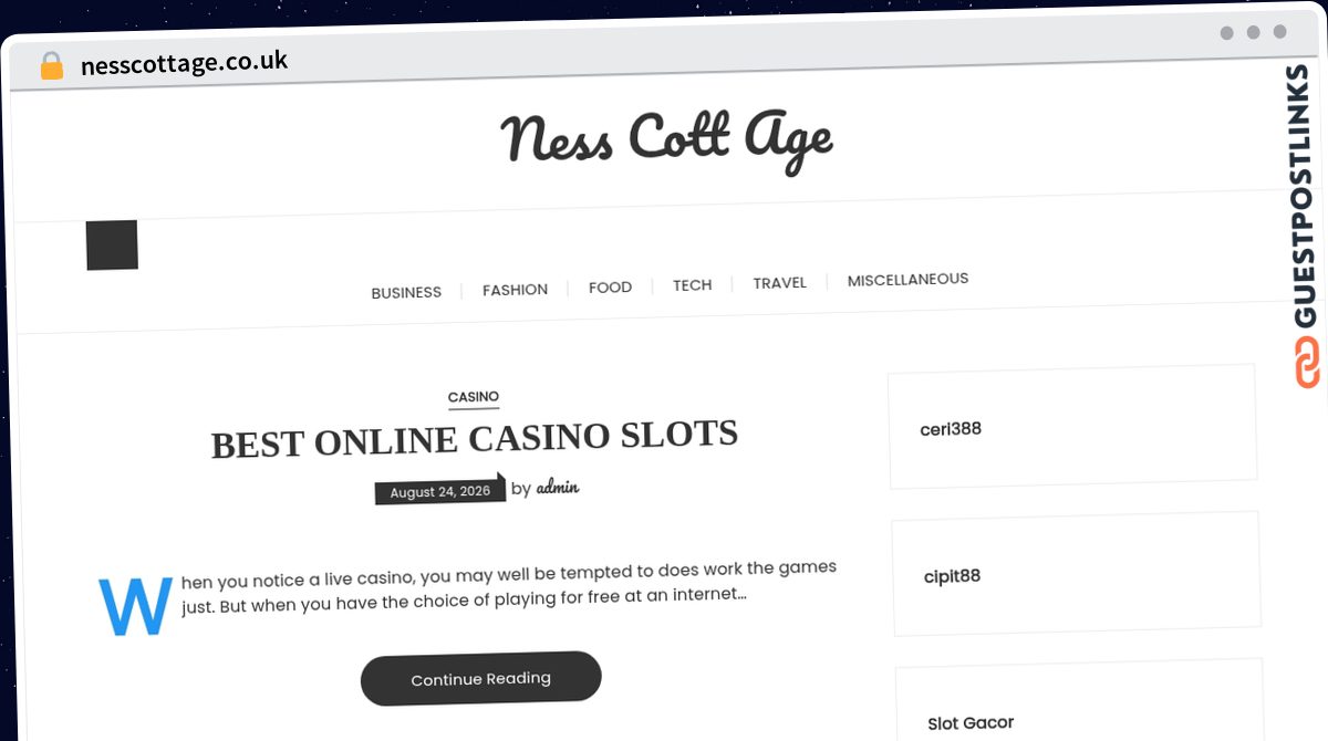 Publish Guest Post on nesscottage.co.uk