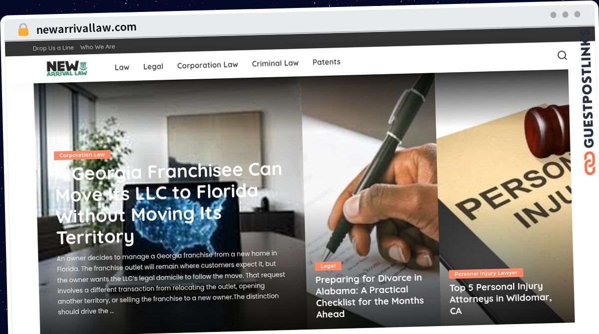 Publish Guest Post on newarrivallaw.com