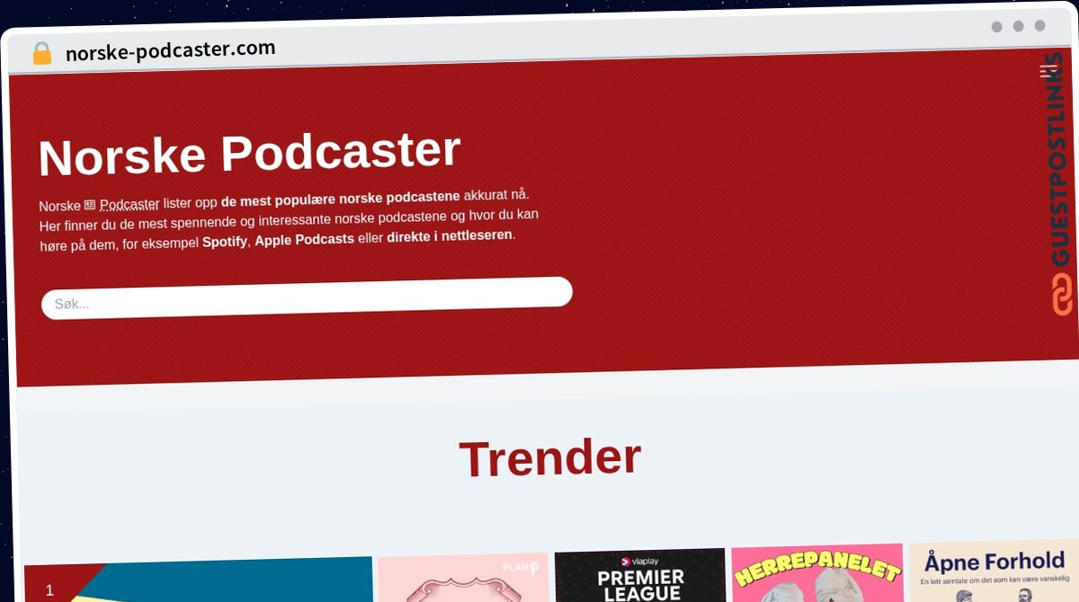 Publish Guest Post on norske-podcaster.com