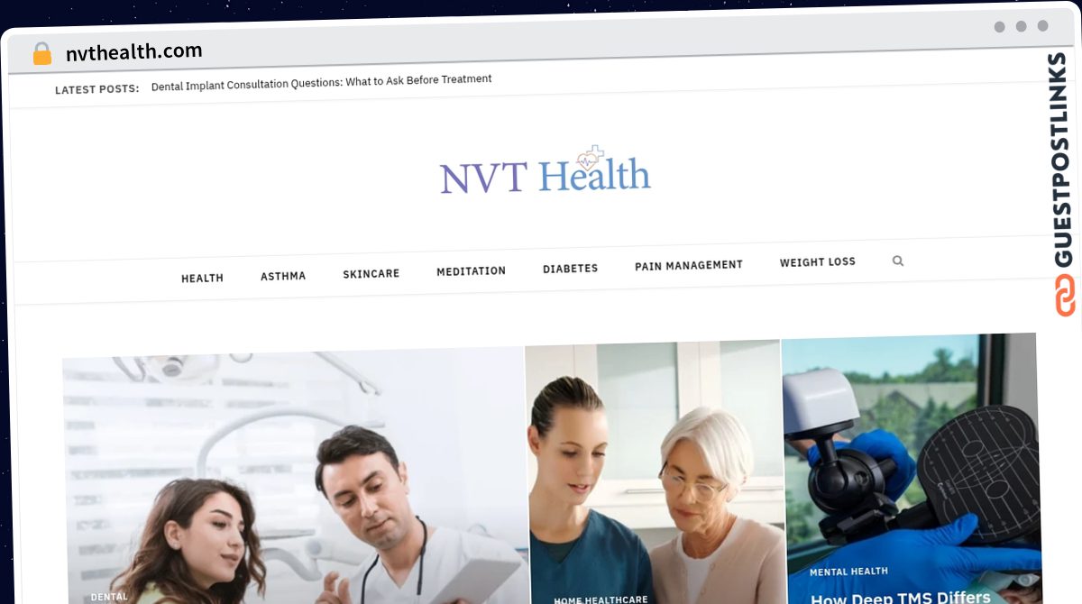 Publish Guest Post on nvthealth.com
