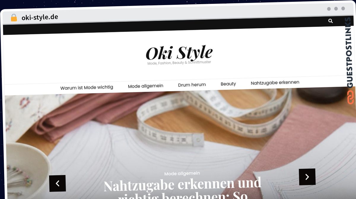 Publish Guest Post on oki-style.de