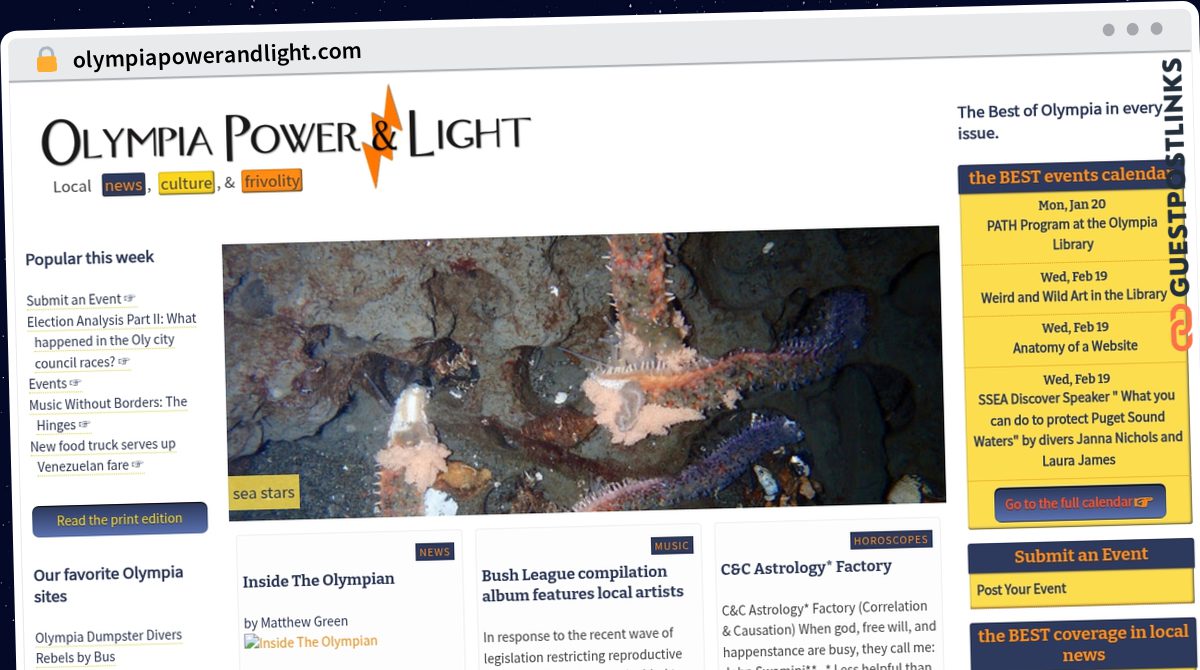 Publish Guest Post on olympiapowerandlight.com