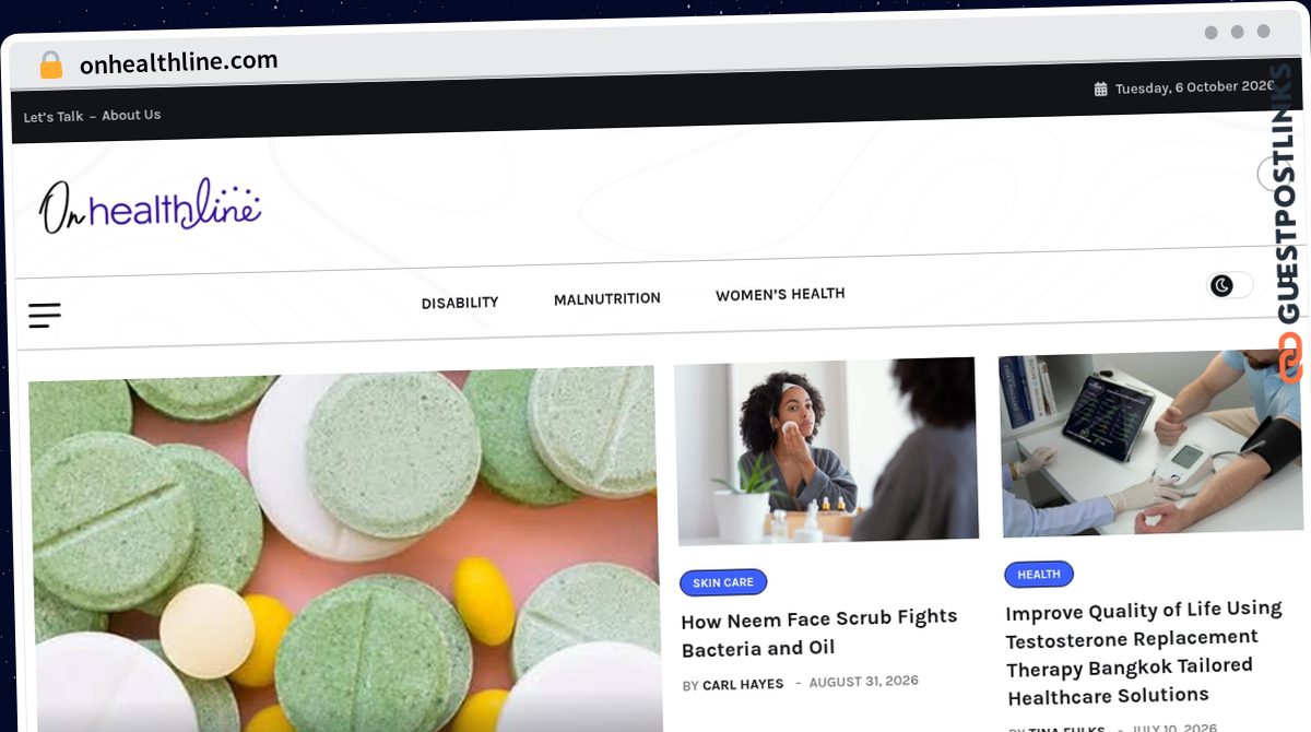 Publish Guest Post on onhealthline.com