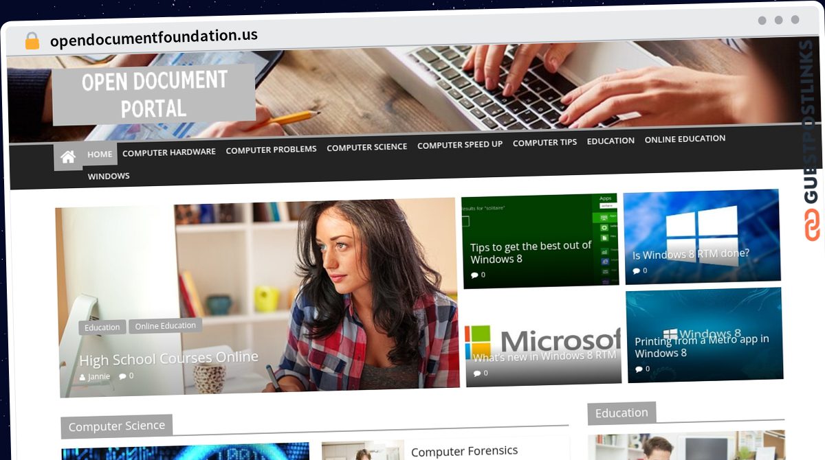 Publish Guest Post on opendocumentfoundation.us