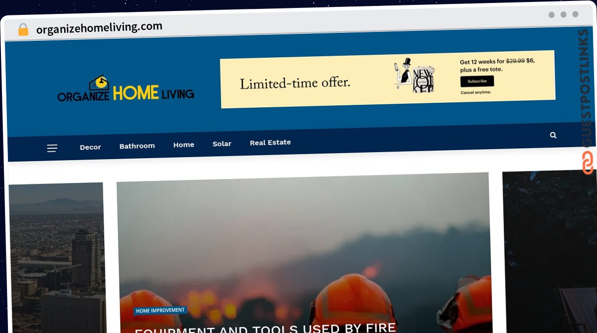 Publish Guest Post on organizehomeliving.com