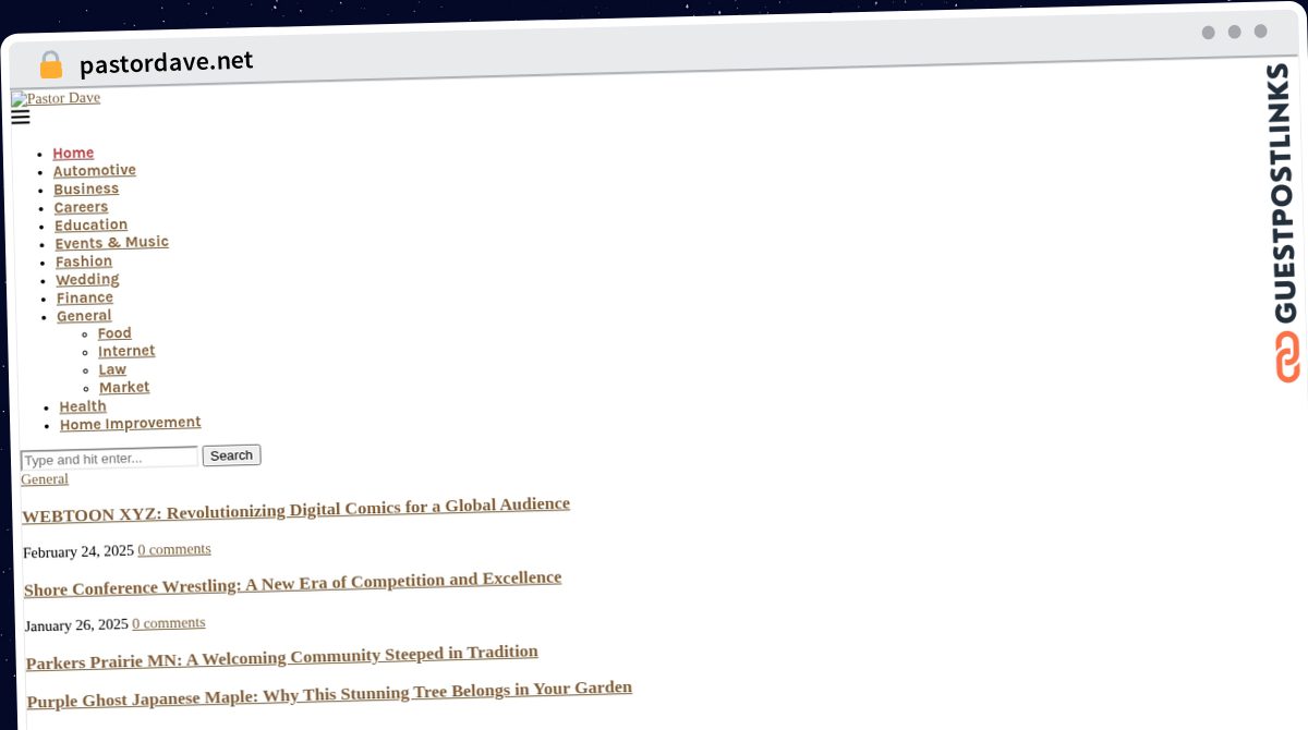 Publish Guest Post on pastordave.net