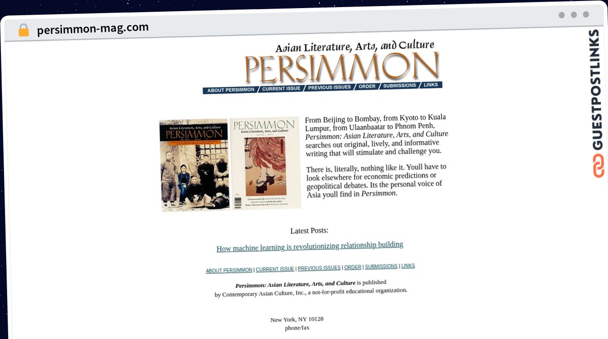 Publish Guest Post on persimmon-mag.com