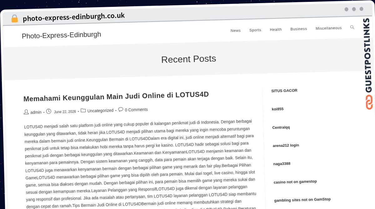 Publish Guest Post on photo-express-edinburgh.co.uk