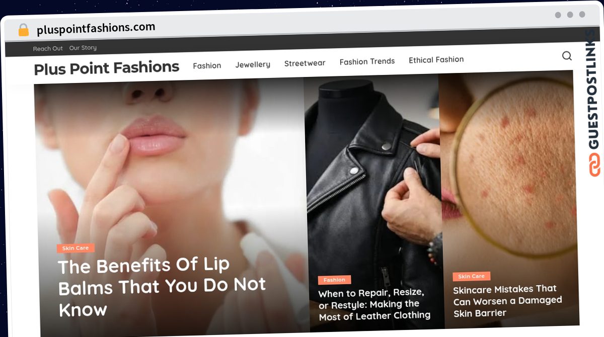 Publish Guest Post on pluspointfashions.com