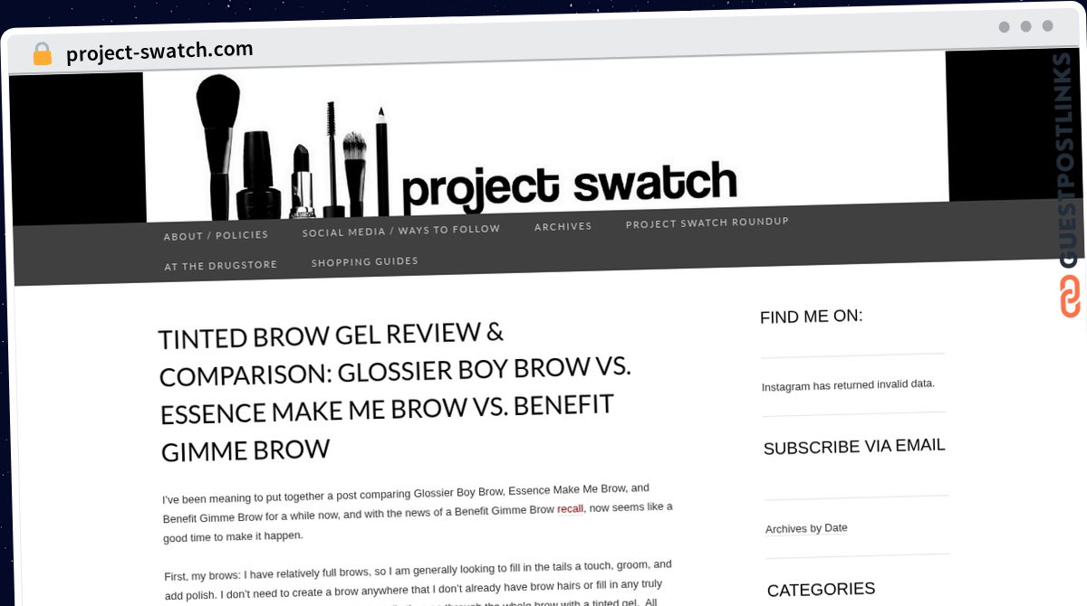 Publish Guest Post on project-swatch.com