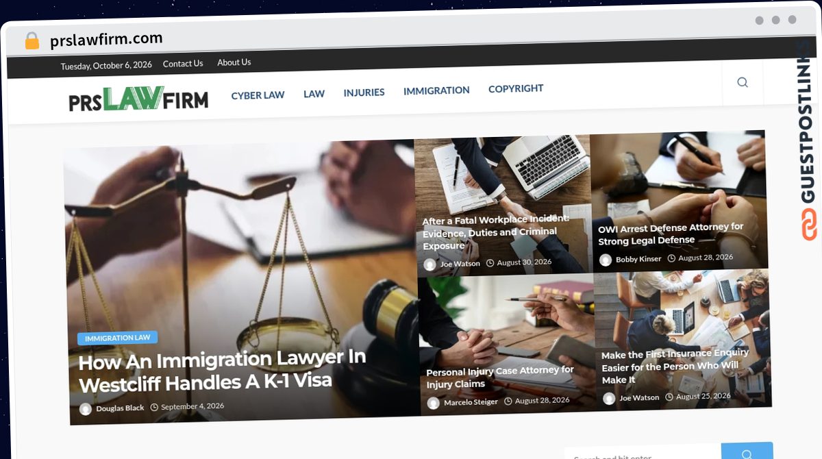Publish Guest Post on prslawfirm.com