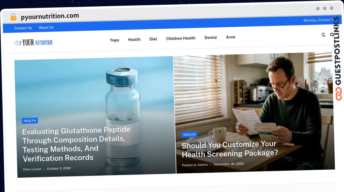 Publish Guest Post on pyournutrition.com