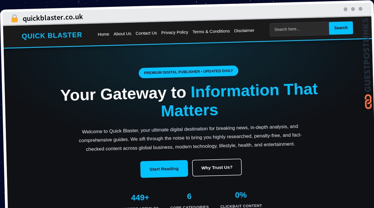 Publish Guest Post on quickblaster.co.uk