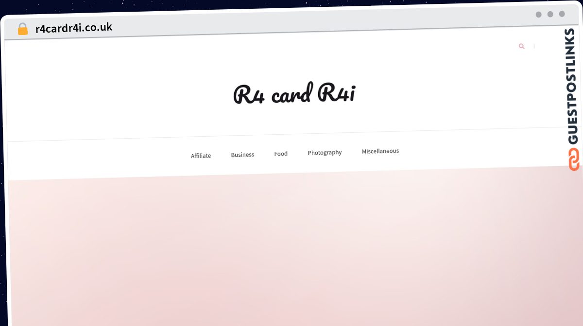 Publish Guest Post on r4cardr4i.co.uk