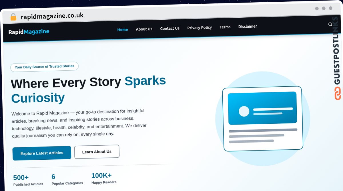 Publish Guest Post on rapidmagazine.co.uk