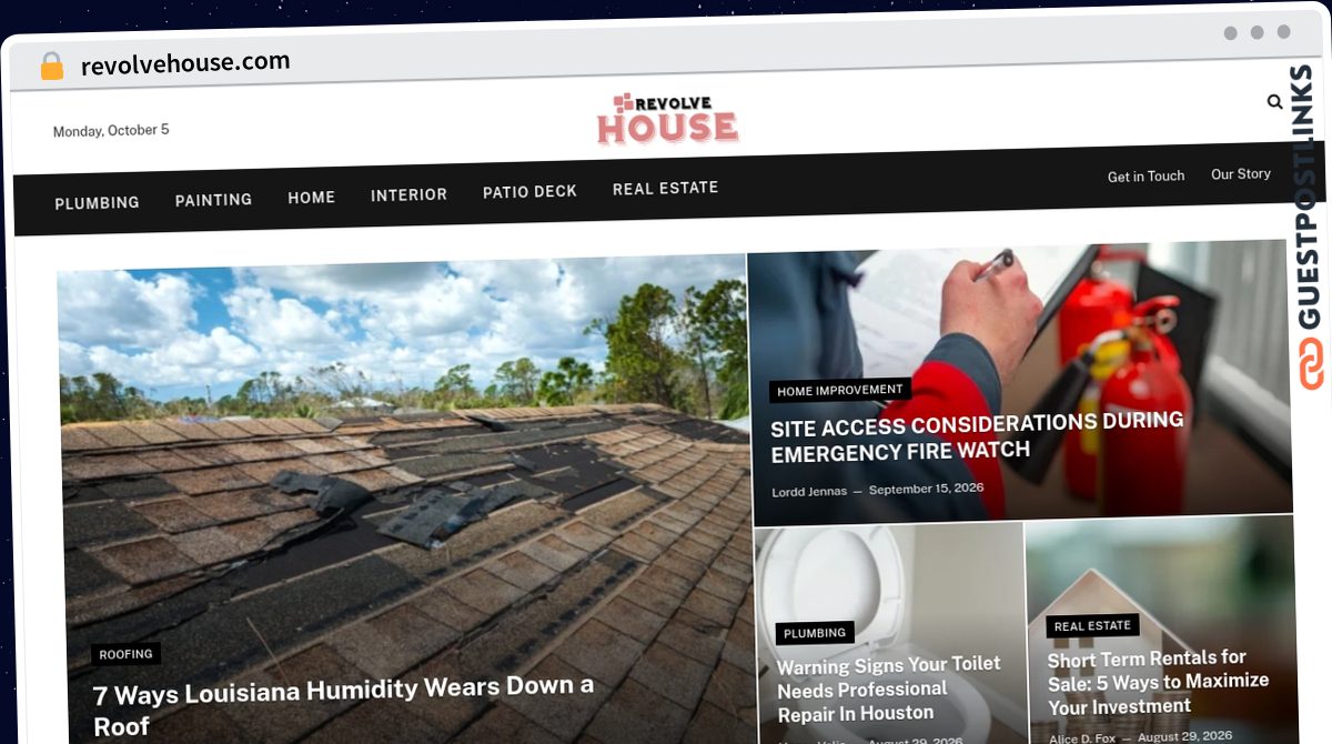 Publish Guest Post on revolvehouse.com