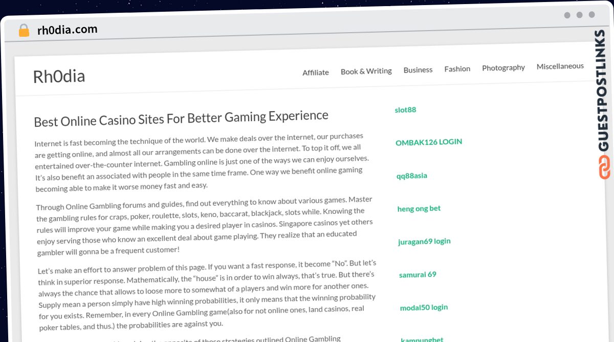Publish Guest Post on rh0dia.com