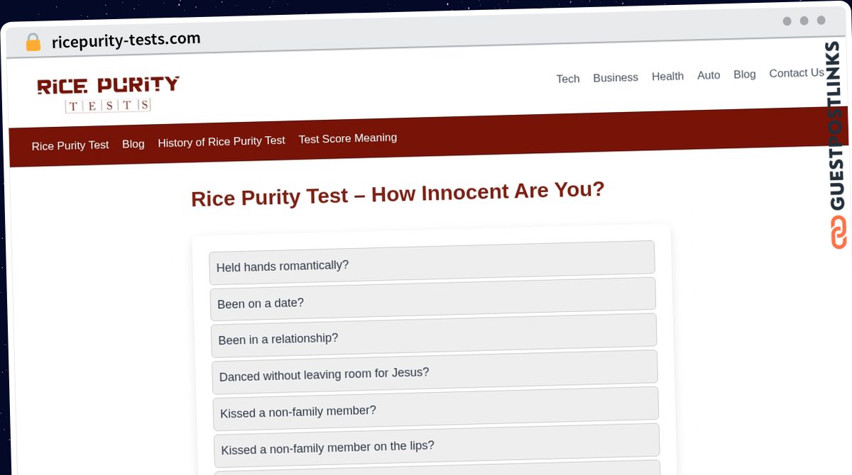 Publish Guest Post on ricepurity-tests.com