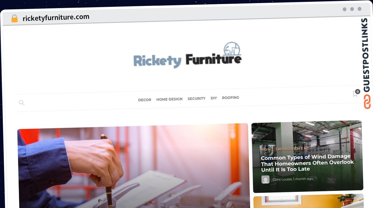 Publish Guest Post on ricketyfurniture.com