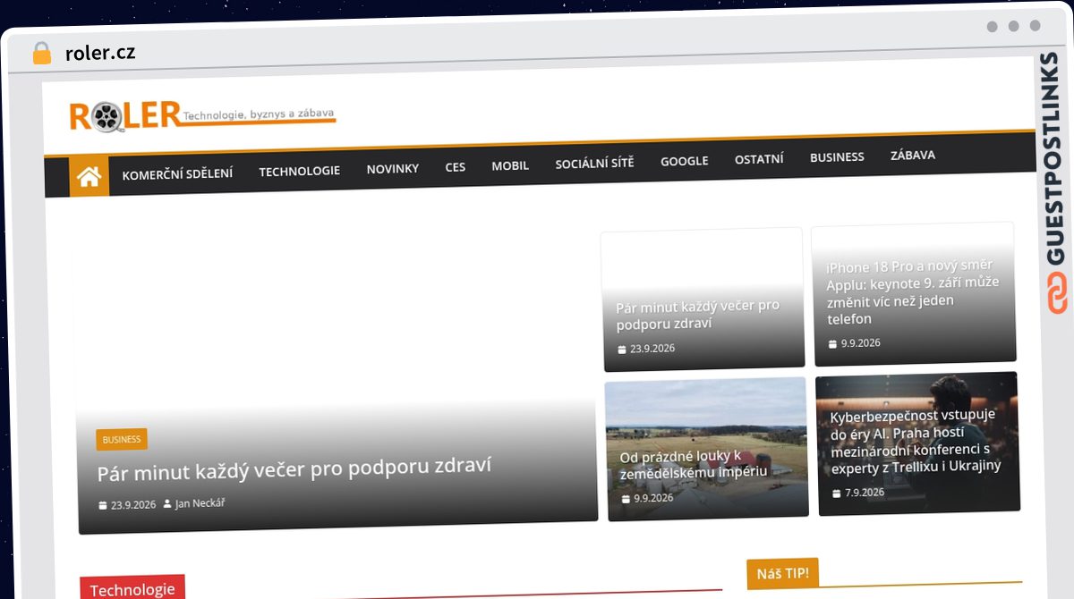 Publish Guest Post on roler.cz
