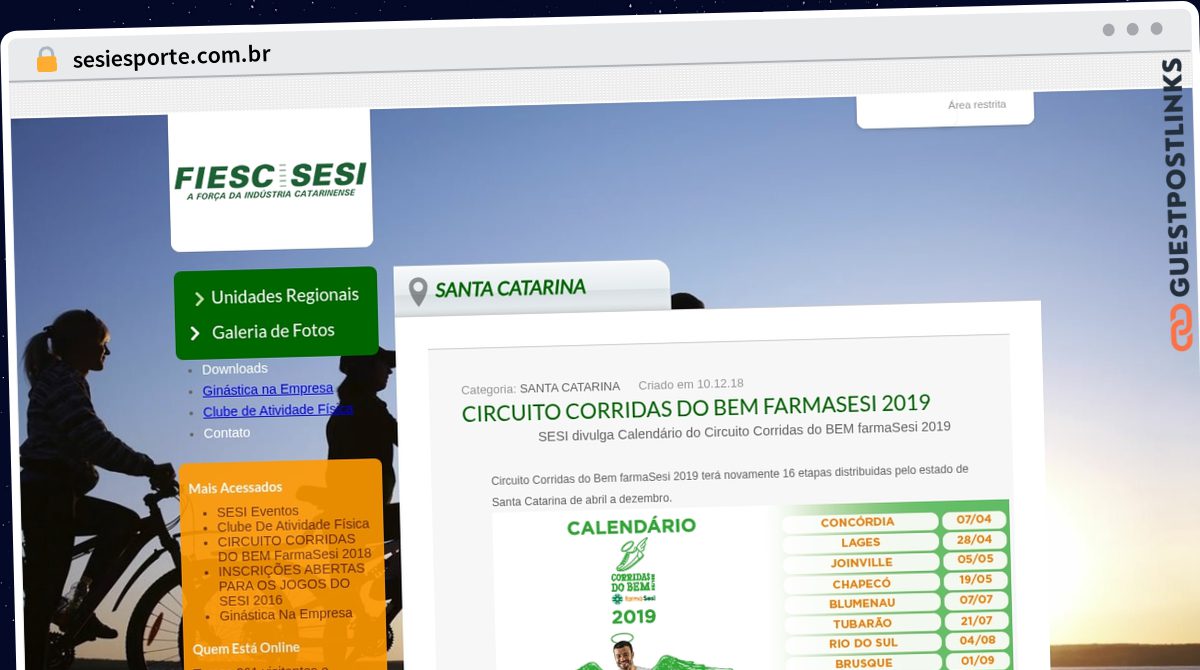 Publish Guest Post on sesiesporte.com.br