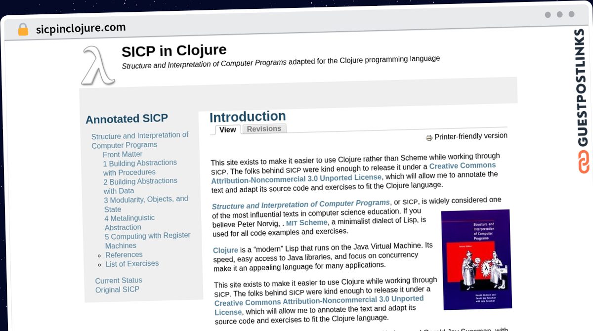 Publish Guest Post on sicpinclojure.com