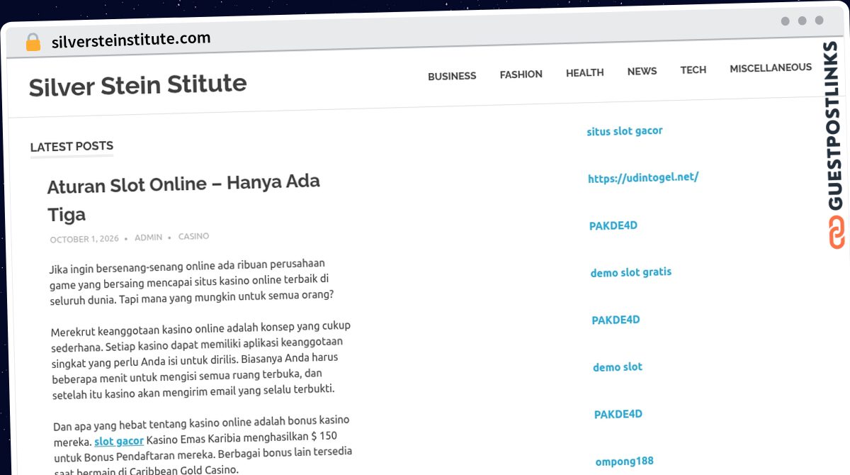 Publish Guest Post on silversteinstitute.com